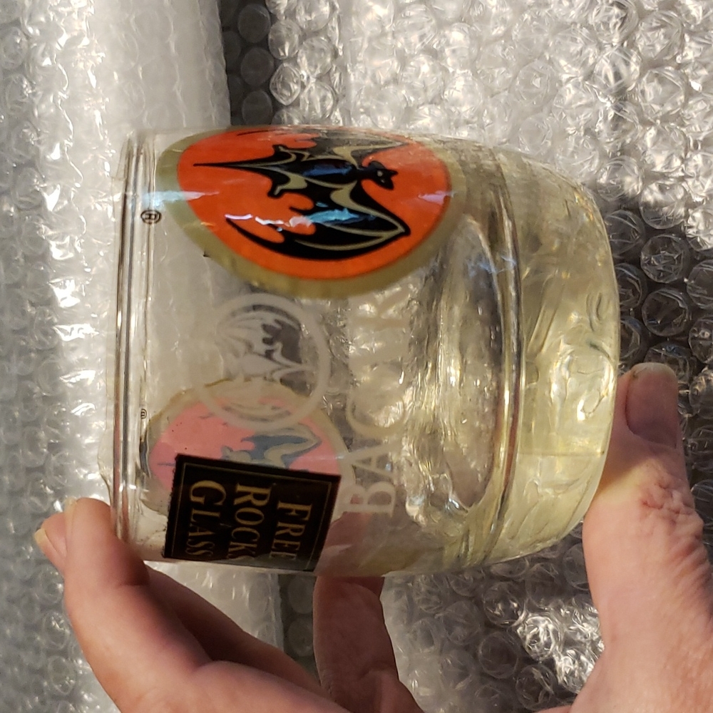 Vintage Bacardi rocks glass